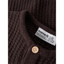 NAME IT Strik Cardigan Olivar Chocolate Plum